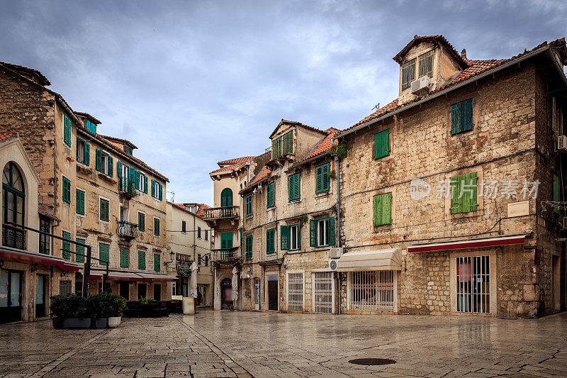 克罗地亚的Split old town town square